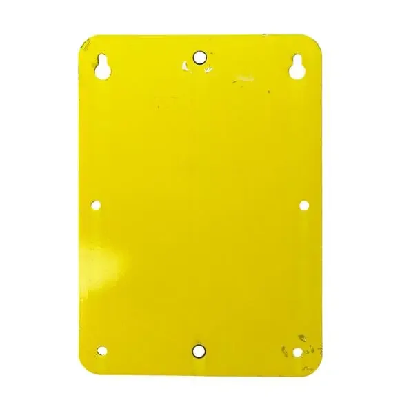 Vtg Radioactive Zone Porcelain Sign 14x10 Iconic Yellow Back with Red Trefoil